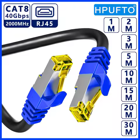 Ethernet Cable Cat8 40Gbps 2000MHz High Speed Internet Network Cable Shielded RJ45 Lan Cord 5M 10M 1