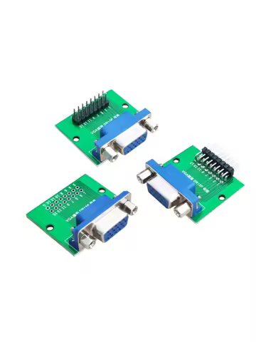 DB15 HDR15 DR15 to Dip 2.54mm Interface Test Board Blue VGA Female Socket Conversion Board