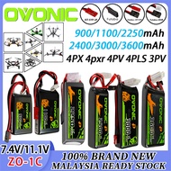 OVONIC LiFePO4 Transmitter Battery 900/1100/2400/3600mAh With Futaba/JST Plug Battery for 4PX 4PL 4P