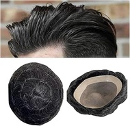 Hair Toupee men Toupee for Men Human Hair Wig Fine Mono and NPU Base Men's Toupee Indian Remy Hair P