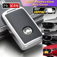 【Mr.Key】TPU Leather Car Smart Key Case Cover For Mazda 3 Alexa CX4 CX5 CX-5 CX8 CX-30 CX30 2019-2020 Holder Protector Shell Accessories