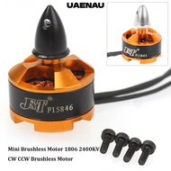UAENAU Mini Brushless Motor, Gold/Silver CW CCW Brushless Motor,  1806 2400KV FPV Drone Quadcopter P