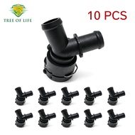 2/5/10 Water Pipe Radiator Coolant Hose 3-Port Connector 5Q0122291AB For VW Golf VII 5G Passat B8 Be