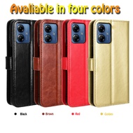 Suitable for Motorola G14/E14 Phone Case Moto G84 Leather Case Flip G64 Crazy Horse Pattern 04S Card