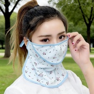 Sunscreen Face Veil Outdoor Face Gini Anti-uv Summer Face Cover Driving Floral Mask Face Veil R5w9