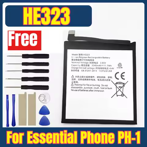 HE323 Mobile Phone Batteries for Essential Phone PH-1 Batteries + Free Tools