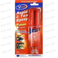 Vtech Syringe Clear Epoxy Adhesive 25ml – 4-Piece Strong Metal Bonding Epoxy, Fast-Set Transparent G