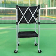 Tennis Ball Cart Mobile Tennis Hopper with Wheels Ball Hopper Foldable Sports Equipment Waist-High f