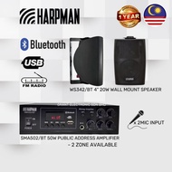 Cafe Bundle set background music for cafe restaurant Harpman Bluetooth Power Amplifier + 2pcs 4" wal
