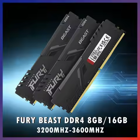 Kingston Fury Beast DDR4 8G 16G 3600 3200Mhz RAM PC Memory 288Pin XMP2.0 Heatsink For Desktop AMD or