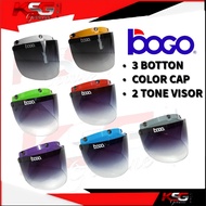 BOGO BRAND BG05 COLORFUL CAP ( GREEN  BLUE  PURPLE  RED  GREY  BLACK ) VISOR 2 TONE