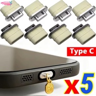 Type C Charging Port Dustproof Plugs DIY Dustplugs with Pendant Hole for IPhone 17 16 Samsung Earpho