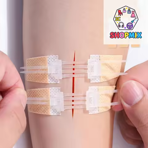 1-20pcs Zipper Band-aid Painless Wound Closure Patch Suture-free Wound Dressing Patches Zip Suture R