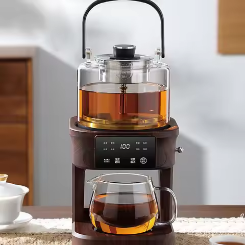 1L Electric Kettle Office Pure Titanium Steam Tea Kettle Home Keep Warm Floral Tea Kettle Auto Water