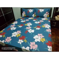 (KAIN SAHAJA) Kain Cotton Cadar Bunga Bidang 92" / Floral Print 100% Cotton Twill Bedding Fabric by Meter