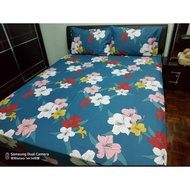 (KAIN SAHAJA) Kain Cotton Cadar Bunga Bidang 92" / Floral Print 100% Cotton Twill Bedding Fabric by 