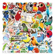 10/50Pcs Cute Parrot Animal Stickers for Car Luggage Phone Guitar Laptop Cartoon Sticker Decal Kid Toys