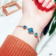 4-leaf clover silver bracelet