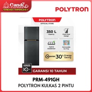 RE POLYTRON Belleza Kulkas 2 Pintu 350 Liter Inverter PRM-491GH