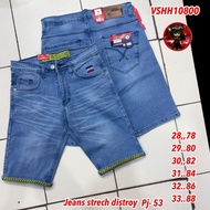Men's Double Denim Jeans Shorts VSHH10800 - VSHH10789 Stretch Destroy Pj-53 biru