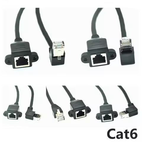 Cat 6e Network Extension Cable RJ45 5e Male to Female Screw Panel Mount Ethernet LAN cable 1ft 2ft 3
