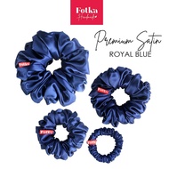 ROYAL BLUE PREMIUM SATIN SCRUNCHIE