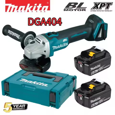 Original Makita DGA404 100mm Grinder 8500 RPM 4.0 m/s² Vibration Control 80 dB Low Noise Power Match