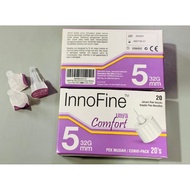Jarum Insulin Innofine Ultra 5mm 20's perbox.