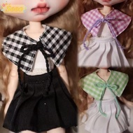 SEEO Doll Clothes,|Outfit Cotton Stuffed Doll Checkered Cloak,  10~15cm Checkered 15cm Cotton Doll C