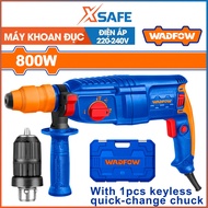WADFOW WRH1D26-2 chisel drill 800W 2.5J impact force, with impact tray, 3 drill bits and 2 convenien