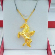 916 gold Pegasus Pendant / Pegasus Pendant gold 916/charm gold 916
