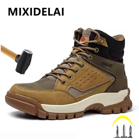 Outdoors Desert Boots Steel Toe Shoes Work Boots Indestructible Shoes Protective Boots Safety Shoes 
