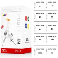 POSEIDON Tattoo Needles Cartridge- 50Pcs Mix Size RL/RS/RM/M1 Tattoo Cartridge Needles for Tattoo Ma