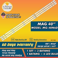MG-40N6D MAG 40" LED TV BACKLIGHT(LAMPU TV) MAG 40 INCH LED TV 40N6D mg40n6 mg40n