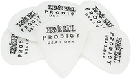 Ernie Ball Prodigy Guitar Picks, Standard, White 2.0mm, 6-pack (P09202)