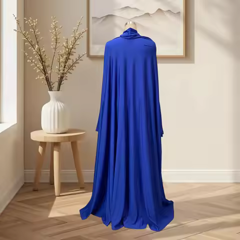 Ramadan Muslim Women Batwing Abaya Loose Maxi Dress Modest Islamic Dubai Prayer Robe Casual Kaftan B