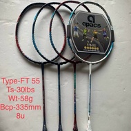 Original Apacs Feather WT Badminton Racket Weight 55 58gr 8u