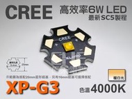 EHE】CREE XP-G3 S4 暖白4000K 6W高功率LED。XPG3先進SC5製程，具強化抗光衰特性