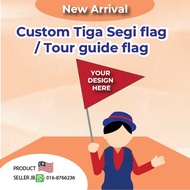 Custom print tour guide flag, triangle flag, tiga segi flag, travel flag, Custom flag printing any s