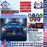 Drip Lamp Car Lampu LED Kedip Multi Mode 7 Warna Warni Aksesoris Variasi Modipikasi Otomotif Sepeda