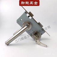 Stainless Steel 70 Round Tube Split L Anti-theft Door Handle Lock Lock Cylinder 7255 Handle Full Set