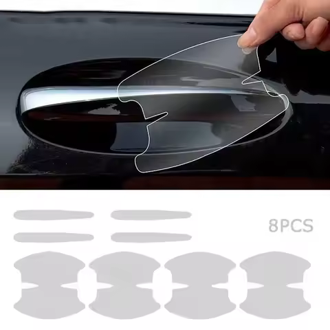 8PCS Car Door Handle Sticker, Scratch Resistant Door Protection Sticker, Scratch Blocking Door Handl