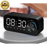 Bluetooth Speaker FM Radio Wireless LED Mirror Alarm Clock Music Player Desktop Clock Speaker Jam Radio Speaker