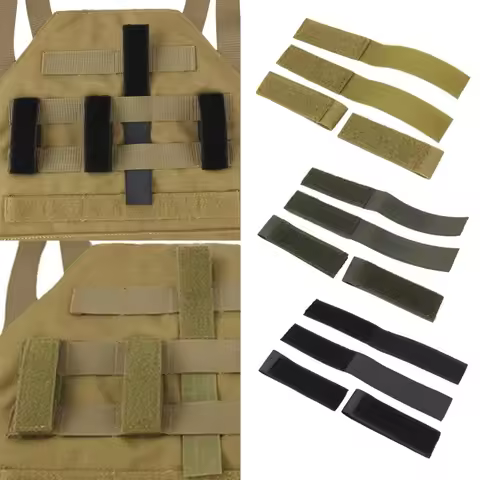 4PCS Molle Strip Adapter Vest Backpack Patch Panel Hook&Loop Converter Ribbon Strips Badges ID Patch