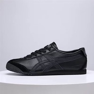 Classic Asics Onitsuka Tiger(authority) MEXICO 66 Couple Men Women Sports Shoes Casual Shoes Black Leather Shoes