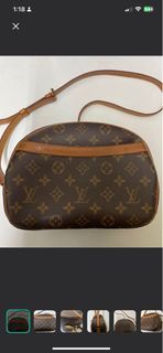 LV  專櫃正品絕版 LOUIS VUITTON Vintage 經典花紋老花蘋果包柏芝包斜背包