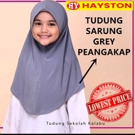 TUDUNG SARUNG AWNING LEMBUT SCUBA GREY KELABU PENGAKAP AWNING LEMBUT SCUBA | TUDUNG SARUNG AWNING LE