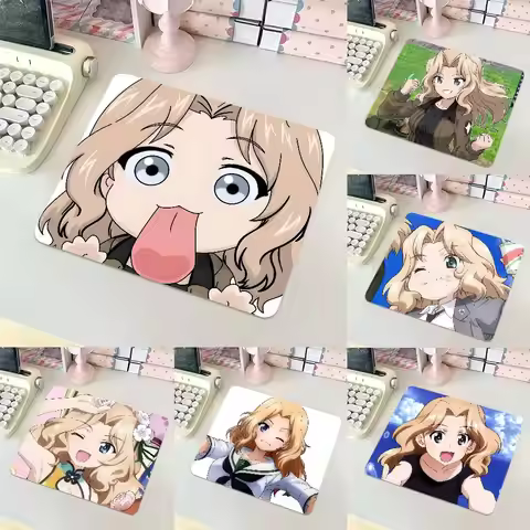 1pc Girls Und Panzer Kay Small Mousepad Keyboard Pad Laptop Cushion Non-slip Deskpad