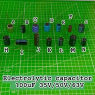 Electrolytic capacitor 100uF 35V/50V/63V