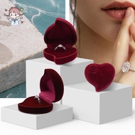 Velvet Ring Box Luxury Selection Ring Box Wedding Heart-Shaped Ring Storage Small Engagement Ring Bo